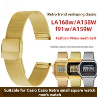 Suitable for Casio A159/A158W/A168/f91w B640 650 A500 Milan Strap Metal Mesh Strap Watch Strap
