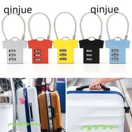 QINJUE Password Lock, 3 Digit Aluminum Alloy Security Lock, Steel Wire Cupboard Cabinet Locker Padlock Mini Suitcase Luggage Coded Lock