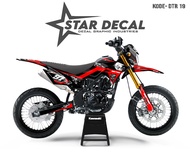 STAR DECAL | Decal DTRACKER Full Body | Sticker DTRACKER Full Body | Merah Hitam SUPERMOTO