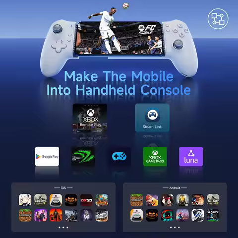 EasySMX M15 Mobile Game Controller for Android Phone，Hall Mechanical Gamepad with Type C for iPhone 