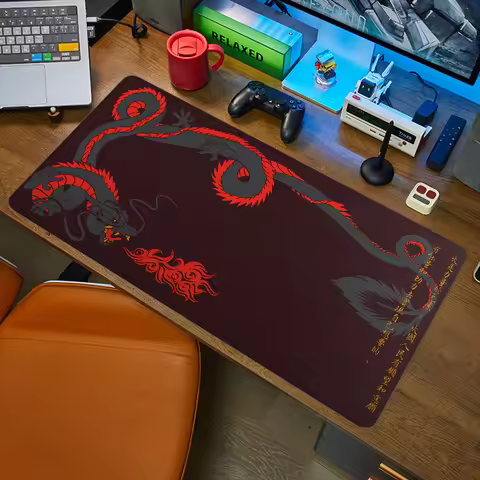 Red Dragon Large Mouse Pad Gaming Office Accessories Desk Mat Pc Cabinet Games Gamer Keyboard Mousep