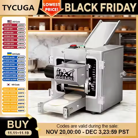 Automatic Professional Dumpling Skin Maker Machine Electric Dough Sheeter Wonton Gyoza Commercial Ki