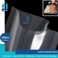 Plastik Vakum Polos dan Emboss 11x16cm Vacuum Bag Sealer Kemasan Makanan Frozen Food 100lbr