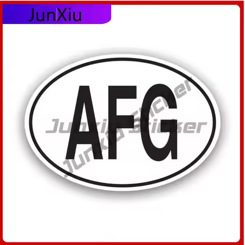 Afg Afghanistan Country Code Oval Sticker Creative Decals Afghanistani Country Code Euro Ovals Auto