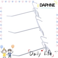 DAPHNE-HOME Grid Wall Display Hooks, Metal 4 Inch White Wall Organizers, Sturdy Hooks for Grid Wall 
