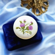 英國製蘇格蘭紫薊小珠寶盒/藥盒/vintage西洋古董飾品