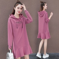 Foreign Trade Womens Clothing Export Alibaba 1688 Cheap Fleece-lined Hooded Package Hip All-Matching