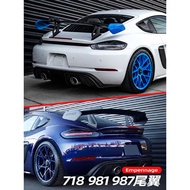Sesuai untuk spoiler belakang Porsche 718GT4 981 987, spoiler belakang yang telah diubah suai khas g