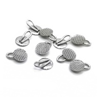 10pcs/bag Lingual Button Bondable Traction Hook Metal Round Mesh Traction Hook Round Bottom Lingual 