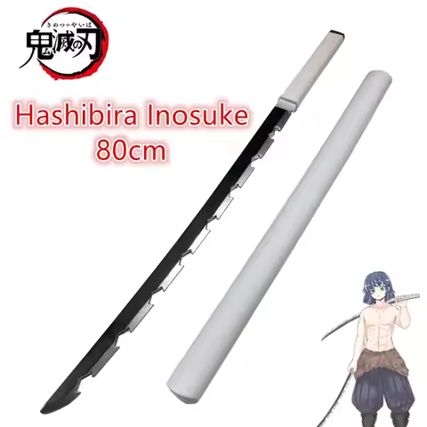 80cm Cosplay Anime Demon Slayer Katana Weapon Original Sword Hashibira Inosuke Kyoujurou Tanjirou Sw