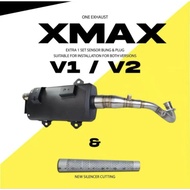 CJ IPOH BIKE EXHAUST XMAX250 V1 V2 MANIFOLD 32MM 35MM 38MM Xmax CJ IPOH BIKE Exhaust Standard Cuttin