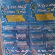 pisau cukur V-Tro MAX 3 plus mata pisau 24pcs