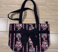 NaRaYa黑色花紋手袋 shoulder bag