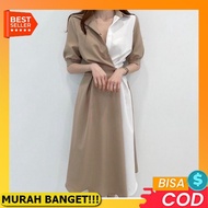 Korean Dress Mini Dress Dres Tile Tille Women Korean Drees Casual Dress Plain Party Party Korean Kor