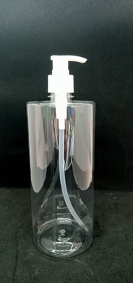 TUBULAR CLEAR PUMP BOTTLE -  Hand soap bottle, Detergent Bottle, Shampoo Bottle - THE GARDENER'S CHOICE