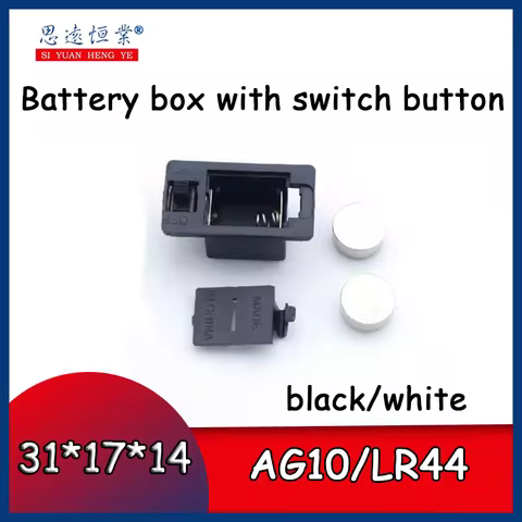 10pcs AG10/LR44 Battery case with switch button 3v 4.5v Gift Player battery case