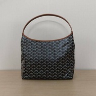 GOYARD BohemeHoboBag子母腋下包棕色PVC銀扣肩背包
