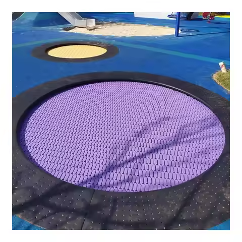 Inground Outdoor Trampoline Park Bungee Run Jumping Game 10FT 12FT 14FT 15FT Backyard Playground Fit