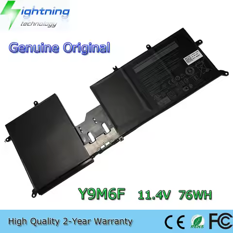 Genuine Y9M6F 11.4V 76Wh Laptop Battery for Dell Alienware M15 ALW15MD4725W R2 P87F P41E R2 ALW15M-R