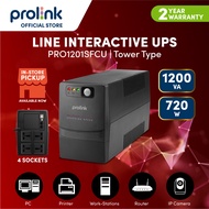 Prolink 1200VA/720W UPSPower Backup with AVR for Computer/Modem/Router/Switch/NAS/CCTV PRO1201SFCU