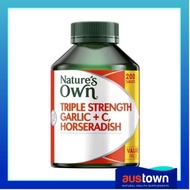 Nature's Own Triple Strength Garlic C Horseradish 200 Tablets Exclusive Size