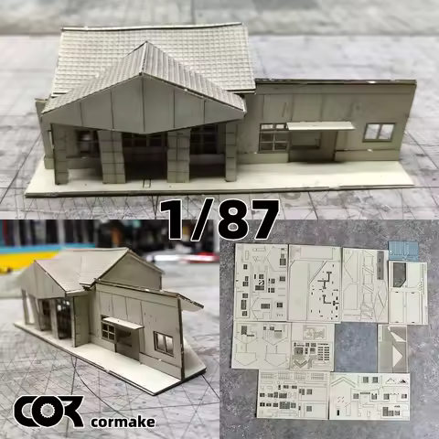 Assembly Architectural model sand table o Scale building Railway Train Bus Station diorama Scale mod