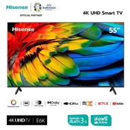 Hisense 55E6K TV ทีวี 55 นิ้ว 4K Ultra HD Smart TV (Voice Control WIFI Build in Netflix /HDR/Dolby) ประกันศูนย์ไทย