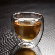 แก้ว 2ชั้น (ขนาดเล็ก) แก้วน้ำชา แก้วร้อนเย็น  ทนความร้อนเย็นได้สูง ใส่น้ำร้อน จับแล้วไม่ร้อนมือ