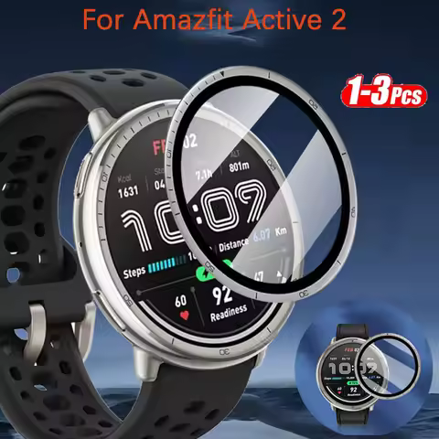 1-3PCS Protective Film For Amazfit Active 2 Curved Soft Edge Cover Anti-scratch For Amazfit Active 2