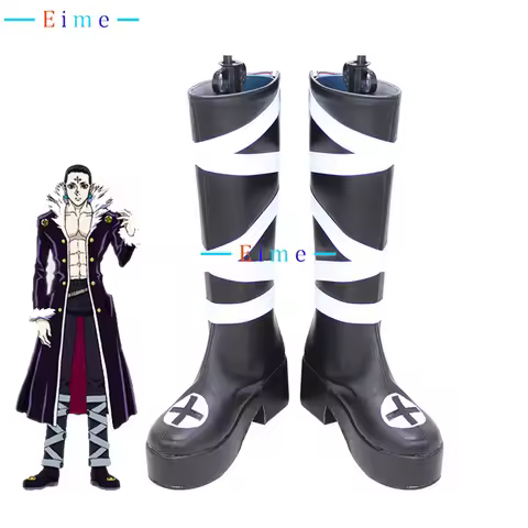 Chrollo Lucilfer Cosplay Shoes PU Leather Shoes Halloween Carnival Boots Anime Accessories Cosplay P