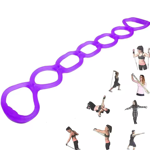 7 Ring Stretch Resistance Exercise Band Back Foot Leg Hand Stretcher Arm Exerciser for Home Gym Fitn