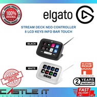 Elgato Stream Deck Neo Controller 8 LCD Keys Info Bar Touch Black White 10GBJ9901 10GBJ9911