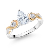 GSK Ring Female S925 Sterling Silver 1.2ct Synthetic Moissanite Diamond Jewelry Niche Engagement Wed