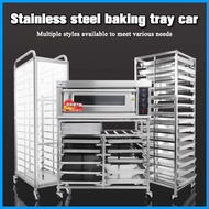 ◿ ◪ ◨ BOBI Stainless Steel Baking Tray Rack Car 6/12/15 Layers Baking Cake Room Bread Rack Tray Gri