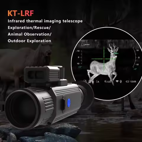 Thermal Imaging Scope With 50mm Lens 640x512 50Hz IP66 & Wi-Fi Built-in Laser Rangefinder Ballistic 