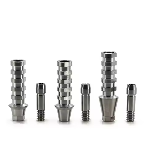 5pcs Osstem TS GS Titanium Temporary Abutment Implant Hiossen ET Cement Retained Temporary Abutment