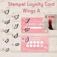 Wing shop stamp 1cma loyalty wings business card member card wings angle bird promotional shop rewar