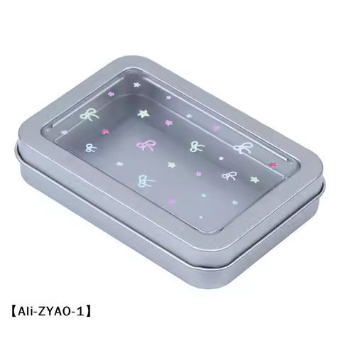 【O】2PCS/5PCS Colorful Star Earring Storage Tin Box Four Leaf Clover Design Simple Desktop Organizer 