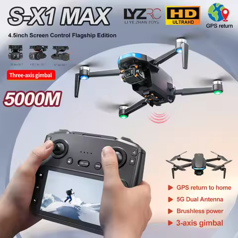 S-X1 MAX Drone 4K Professional HD Camera 3-axis gimbal EIS Aerial 5G WIFI FPV Brushless With Large S