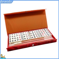 deveodo Travel-friendly Mahjong Set Mini Mahjong Set Portable Mini Mahjong Game Set Classic Chinese