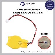 CR2032 Replacement CMOS Battery for Laptop Motherboard with 2-pin connector