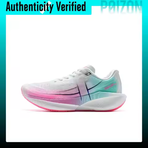 XTEP 360X 2.0 Fabric Low top Carbon Plate Marathon Training Running Shoes Women's White Pink Green 9