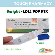 (Exp 7/2027) BERIGHT Lollipop Covid19 Covid Test Kit (RTK) - 1's/BOX (Suitable For Kids/Adult) lolli