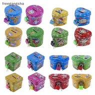 [FREG] Cute Cartoon Square Tin Metal Piggy Bank Saving Cash Coin Money Box Children Toy Kids Birthda