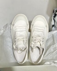 全新 正版 both Paris 白色休閒鞋 小白鞋 (男女可穿)  Men's White Rubber Patch Low Sneakers White shoes ( EUR40/US8/UK7