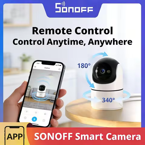 SONOFF CAM PT2 360 Panoramic View Smart Home Security Camera HD Live Feed Night Vision Two Way Audio