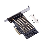 1Pcs M.2 NGFF to Desktop PCIe x4 x8 x16 NVMe SATA Dual SSD PCI Express Adapter Card