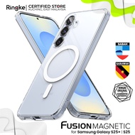 RINGKE® FUSION MAGNETIC Samsung Galaxy S25+/ S25 Crystal Clear Back Shockproof Compatible w/MagSafe 