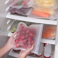 EVA Freezer Food Fresh Storage Sealed Leakproof Reusable Split Bag / Kids Lunch Snacks /Sand/ Freezing Kitchen Ziplock Transparent Containers Pouch