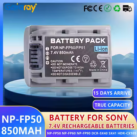 NPFP50 NP FP50 NP-FP50 Camera Battery 850mAh for Sony NP-FP30 NP-FP60 NP-FP70 NP-FP71 NP-FP90 DCR-SX